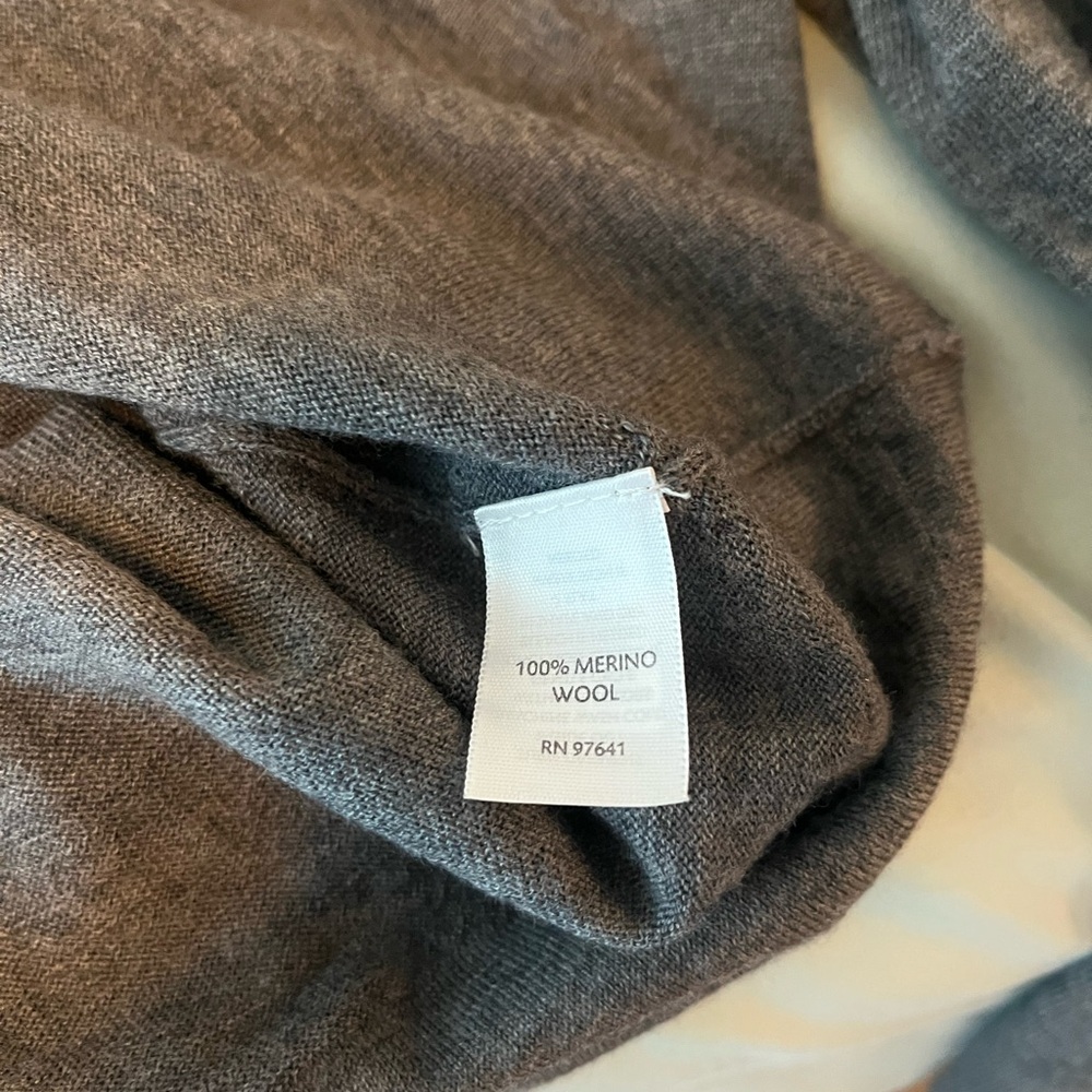 J. Jill Charcoal 100% Merino Wool Top - Picture 4 of 4